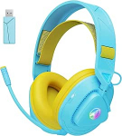 PH3 juhtmevabad m&auml;ngukomplektid PS5, PS4, Switch, PC, Mac, Bluetooth k&otilde;rvaklapid eemaldatava mikrofoniga, kerged Bluetooth peakomplektid RGB-ga, Nintendo Switchi tarvikute komplektid, sinised