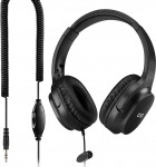 C G CHANGEEK ekstra pikk kaabel k&otilde;rvaklapid telerile ja arvutile koos helitugevuse reguleerimise, 5.5m pikendusvedru, spiraalkaabel, universaalne 3.5mm AUX audio, juhtmega &uuml;le k&otilde;rvade stereok&otilde;rvaklapid CGS-W6