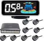 Auto tagurdusradari s&uuml;steem, parkimisanduri komplekt, h&auml;iresignaal ja h&auml;&auml;lega meeldetuletus, automaatne tagumise alarmi LED-ekraan, 8 anduriga ohutu s&otilde;idu monitooringus&uuml;steem