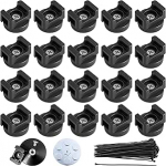 20 St&uuml;ck Magnetische Kabelbinder Halterung, 22 mm Magnetische Kabelhalter Mit Kabelbinder, Kabelklemmen Magnetclips, Basis Magnet Kabelklemmen F&uuml;r Auto, B&uuml;ro Und Zuhause