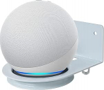 shinar Metal Universal Wall Mount for Echo Dot 4 / Echo Dot 5 Generation Homepod Mini Space-Saving Holder Accessory for Dot 4/Dot 5 ja Homepod Mini Stand koos integreeritud kaablijuhtimisega White