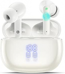 ZIUTY Kabellose Bluetooth 5.3 Ohrh&ouml;rer, 48H Spielzeit Sport Kopfh&ouml;rer, IPX7 Wasserdicht Leichte Ohrh&ouml;rer mit HD-Sound, sichere Passform f&uuml;r Laufen, Fitnessstudio & den t&auml;glichen Gebrauch - Elfenbein