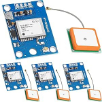 4 Pack GY-NEO6MV2 NEO-6M GPS-moodul lennujuhtimismoodulit 3 V-5 V super tugev keraamiline antenn, &uuml;hildub AR Duino ESP 32 Raspberry Pi EEPROM APM 2.5iga