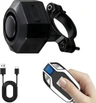 Jalgratta h&auml;ires&uuml;steem, traadita vargush&auml;ires&uuml;steem USB-laadimisega, veekindel jalgrattah&auml;ire koos kaugjuhtimispuldi ja liikumisanduriga jalgratta, mootorratta, e-jalgratta, motorolleri jaoks