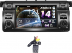 Amaseaudio Android 14 7-tolline autoraadio BMW 3 seeria E46 1999-2004, traadita Carplay Android auto, DSP+, tugi 4GWifi Bluetooth 5.0 GPS navigatsioon SIM-kaardi pesa