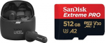 JBL Tune Flex TWS veekindel & SanDisk Extreme PRO microSDXC UHS-I m&auml;lukaart 512 GB + adapter & RescuePRO Deluxe (nutitelefonidele)