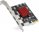 ELUTENG 4 pordi USB 3.2 Gen1 PCI Express laienduskaart (2 x USBC, 2 x USBA), &uuml;likiire 5Gbps PCIE-USB-kaart lauaarvuti sisemusse, toetab Windows 11/10/8/7/XP operatsioonis&uuml;steemi.