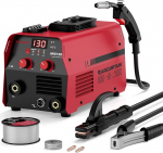 ARCCAPTAIN 130A MIG MAG Welding Machine, 3-in-1 Welding Machine 230 V, MIG/FLUX/Lift TIG/MMA with Synergy Control, Portable IGBT Inverter Welding Machine without Gas with 0.45 kg Welding Wire