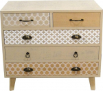DRW Chest of Drawers with 5 Drawers Natural Wood 80 x 35 x 76 cm Natural Wood Standard