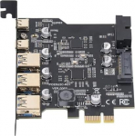 PCIe to USB 3.2 Gen 2 adapterkaart, 20Gbps 3xUSB A 2xUSB C 5 port PCI Express laienduskaart Linuxi jaoks OS X PC jaoks