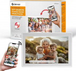 Denveri digitaalne pildiraam valge 10,1-tolline WiFi - Frameo digitaalne pildiraam puuteekraaniga ja 16 GB - elektriline pildiraam koos rakenduse juhtimisega - USB ja microSD kaardiga