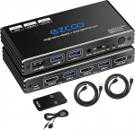 8K HDMI 2.1 KVM Switch 4K 120Hz 8K 60Hz USB 3.0 Hotkey 48Gbps IR Remote 2 pordi KVM Switch Jaga 2 arvutit &uuml;he klaviatuuriga Mous HDR D-olby Vision HDCP2.2 Control USB3.0 kaabel x2