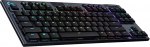 Logitech G G915 TKL Tenkeyless Lightspeed mehaaniline m&auml;nguklaviatuur s&uuml;learvutile ja arvutile Low Profile Switches LIGHTSYNC RGB Wireless Bluetooth funktsiooniga Saksa QWERTZ paigutus - Must