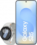 Samsung Galaxy S25 AI nutitelefon Galaxy AI-ga, 12GB RAM, 128GB m&auml;lu, Icyblue, 3-aastane tootja garantii + Galaxy Watch7 nutikellaga