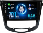 2G RAM + 64G ROM Android 15 autoraadio stereo Nissan X-Trail/Qashqai/j11/J10/T31/T32 Rouge 2014-2018 IPS 10-tolline puuteekraan Carplay GPS navigatsioon BT USB WiFi AM FM RDS rooliratas