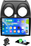 Android 13 autoraadio 9-tolline Nissan Qashqai J10 2007-2016, 2DIN, sobib Apple Carplay Android autole Bluetooth FM RDS navigatsiooniga GPS WiFi roolijuhtimine tagurduskaameraga 2+32G