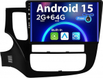 SXAUTO Android 15 IPS autoraadio Mitsubishi Outlanderile (2012-2018) - Sisseehitatud CarPlay / Android Car - Tagurduskaamera tasuta - 2G + 64G - Juhtrattajuhtimine DAB Fast Boot WiFi - 2 DIN 10.1 tolliga