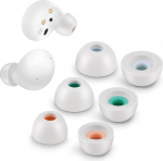 Memory Foam Tips Samsung Galaxy Buds 2,Plus, Silikoonist k&otilde;rvaklapid, libisemiskindlad asendusk&otilde;rvaklapid, sobivad laadimiskohvrisse, 3 paari (erinevad suurused S/M/L, hall)