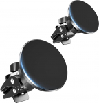 2-Pack magnetiline mobiiltelefoni hoidja autole, 16 tugevat magnetit mobiiltelefoni hoidja auto ventilatsiooni jaoks, 360&deg; p&ouml;&ouml;rlev Mag-Safe autohoidja, magnetiline hoidja, mobiiltelefoni auto, sobib iPhone 17, 16 jaoks