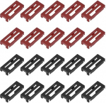 hankekaart 40 St&uuml;ck Servo-Verl&auml;ngerungskabel-Clips, Servo-Kabel, Sicherheitsverbinder, Blei-Draht-Schnallenschloss f&uuml;r ferngesteuertes Auto, Flugzeug, Boot, DIY-Y-Adapterkabel, rot/schwarz
