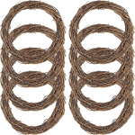 8 tk 20cm Natural Grapevine Wreath Base Wine Twig Wreath Rattan Wreath Retro j&otilde;ulup&auml;rg Rattan Wreath Base for Holiday Wedding Christmas Decoration