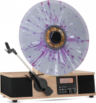 Fuse Vertikaalne plaadim&auml;ngija koos sisseehitatud Album Cover Mount, Mid Century Modern Vinyl m&auml;ngija sisseehitatud k&otilde;larid ja Bluetooth, FM-raadio