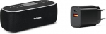 Komplekt TechniSat DIGITRADIO BT 1 - kaasaskantav Bluetooth-k&otilde;lar DAB+ digitaalse raadioga, aku, 6 Watt, must + TechniSat USB-C toiteallikas - 2-pordiline kiirlaadija, must