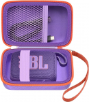 Kandekott &uuml;hildub JBL Go 4 - kaasaskantav Bluetooth k&otilde;larikarp Pro Sound, ka Go 3/Go3 Eco/Go2 veekindla juhtmevaba minik&otilde;lari jaoks - ainult kott (lilla)