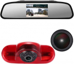 Piduritulede autokaamera Kolmas katusepiduritulede tagurduskaamera asendus Nissan Primastar NV300 Box X82 Opel Vivaro Renault Trafic II III 2 3 Fiat Scudo Talento + 4,3-tolline tagurduspeegel