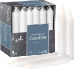 Hyoola Taper Candles - 10 cm valged tilgavabad lauak&uuml;&uuml;nlad - K&uuml;&uuml;nlad pikk p&otilde;lemisaeg 3 tundi - 40 tk.