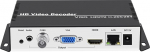 H.265 H.264 IP-video dekooder HDMI VGA CVBS Video Audio Streaming dekooder RTMP HLS RTSP UDP SRT dekooder H.265 H.264 dekodeerimiseks Videokooder ja IP-kaamera jne.