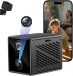 Mini kaamera Wi-Fi, v&auml;ike videokaamera 1080P HD mikrokaamera mobiiltelefoni rakendus, 130 &deg; videoj&auml;relevalvekamera kaasaskantav aku kaamera &ouml;ise n&auml;gemise kaamera PIR liikumistuvastus 6 tundi salvestamist