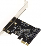 KALEA-INFORMATIQUE PCI Express PCIe Type 3.0 SATA 2 pordi kontrollerkaart kiibistikuga JMB582 k&otilde;rge ja madala profiiliga