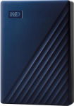 WD My Passport for Mac 6TB v&auml;line k&otilde;vaketas (mobiilne salvestusruum, USB-C-&uuml;hendusega, allalaaditav tarkvara, paroolikaitse, Mac-&uuml;hilduv, lihtne sisestada) Kesk&ouml;&ouml; sinine