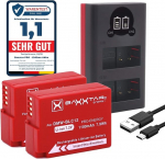 Baxxtar Pro 2X DMW-BLC12 BLC12E kaamera aku koos laadija LCD Dual USB-C Micro USB &uuml;hildub Panasonic Lumix DC FZ1000 II G91 DMC GX8 G70 G80 G81 G7 G6 G5 FZ2500 FZ2000 FZ330 FZ300 FZ2000ga