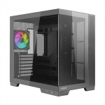 Noua Vision ZK900 ATX Mid Tower PC korpus, PWM ARGB, Dual Camera struktuur, 360mm vedelikjahutus, &uuml;hilduv Back-Connect MB-ga - Must