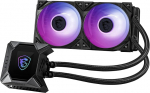 MSI MPG CORELIQUID K240 V2 AIO CPU vesijahutus - LCD pump 60 mm ventilaatoriga, 2 x 120 mm ARGB ventilaatorit, aurutuskindlad voolikud, GI jahutus ja Mystic Light tarkvara tugi, AMD ja Intel &uuml;hilduvusega