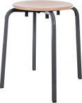 Sport-Tec Gymnastikhocker Exklusiv mit Holzsitzfl&auml;che, &oslash; 35 cm, Sitzh&ouml;he 51 cm,Gest. anthrazit