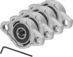 hankimise kaart Pillow Block Bearing, 3/8" (10mm) Bore Zinc Alloy Steel Mounted Flange Pillow Block Bearing Self Alignment Insert Bearing Housing for Machinery Electricity Agriculture 4 Pack