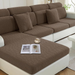 Ystyle diivanil istmepadja kate, Stretch, elastsed padjakatted, universaalne diivanil istmekate, mittelibisev, diivanipadja kate, L kuju, kaitsvad katted diivanil (1 iste x 2 + Chaise Lounge, pruun)