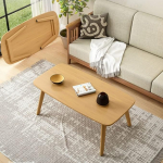 Bambus-Klappbeine, Couchtisch, Schreibtisch, TV-St&auml;nder, niedriger Tisch f&uuml;r Wohnzimmer, Wohnmobil-M&ouml;bel, Holz, 80 x 50 x 50 cm