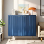 PerGar Sideboard, k&ouml;&ouml;gikapp, topeltuksega hoiukapp, buffetkapp, elutoa kapp, seisev kapp elutuppa, s&ouml;&ouml;gituppa ja esikusse, tumesinine, 80 x 40 x 78 cm.