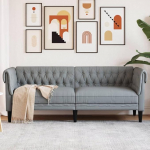 ShGaxin Chesterfield 372556 3-kohaline helehall kangas, Lounge diivan, diivanid ja diivanid, Relax diivan, diivan elutuppa