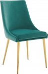 Modway Viscount Performance s&ouml;&ouml;gitool kuldsete roostevabast terasest jalgadega, sinise v&auml;rvi kangas, 19" L x 34" H