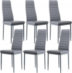 buybyroom 6 halli s&ouml;&ouml;gitooli komplekt, kaasaegsed k&ouml;&ouml;gitoolid metalljalgadega, polsterdatud toolid, lihtne kokku panna, sobib s&ouml;&ouml;gituppa, elutuppa, k&ouml;&ouml;ki
