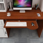 Ergonomische Tastaturablage, Teakfarben, 60 cm, Tastaturst&auml;nder und Mausunterst&uuml;tzung f&uuml;r optimale Organisation und Komfort am Arbeitsplatz