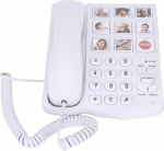Annadue vanemate telefon suurte nuppudega, tugevdatud fotom&auml;luga, SOS-nuppudega lauatelefon, juhtmega telefon n&auml;gemis- ja kuulmispuudega eakatele inimestele.