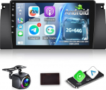 [2G + 64G] Androidi autoraadio BMW X5 E39 E53 M5 E38 1999-2006 juhtmevaba Carplay ja Android Car, 9-tolline HD puutetundlik autoraadio GPS/WiFi/Bluetooth/EQ/FM RDS-ga.