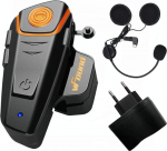 Qaurora BT-S2 1000m Bluetooth peakomplekt Veekindel BT mootorratta mootorratta kiivri intercom interphone peakomplekt 2 v&otilde;i 3 s&otilde;itjale ja 2,5 mm heli Walkie Talkie GPS Hands Free MP3 m&auml;ngija FM raadio (1 Pack)