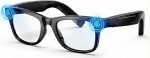 Smart Glasses 4K HD-Kamera mit KI, 800MP Anti-Verwacklungs-Kamera-Brille mit Videoaufzeichnung, Dual-Mikrofon